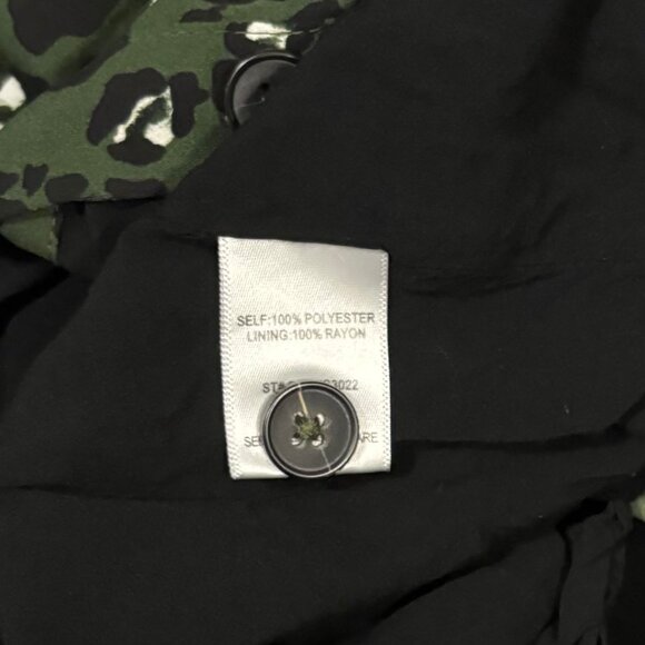 Anthropologie The Good Jane The Layla Green Leopard Print Shirt Dress Size S - Picture 8 of 8